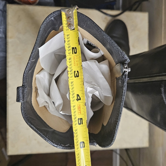 Frye leather knee high riding moto leather flat boots melissa - Picture 13 of 16